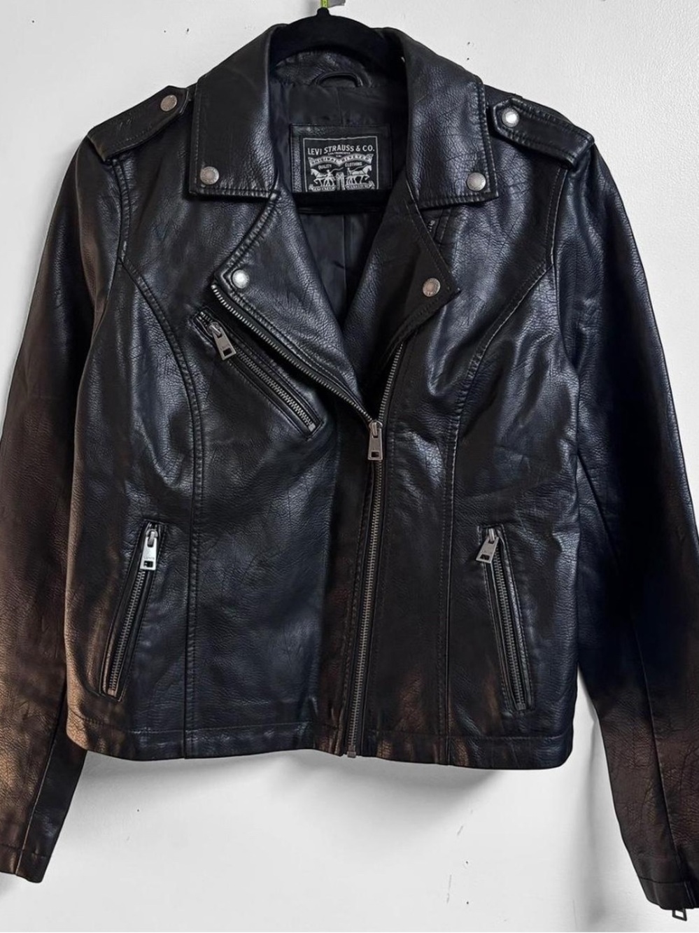 Levi's Black Leather Moto Biker Jacket